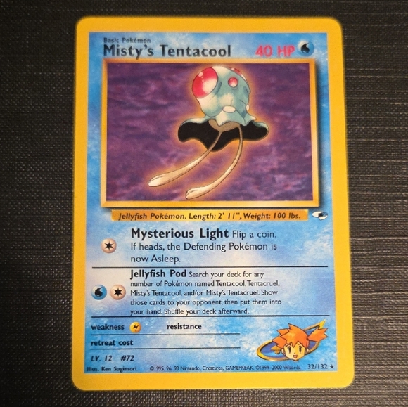 Pokemon Other - Pokemon Gym Heroes 2000 Misty's Tentacool Rare Trading Card (32/132)